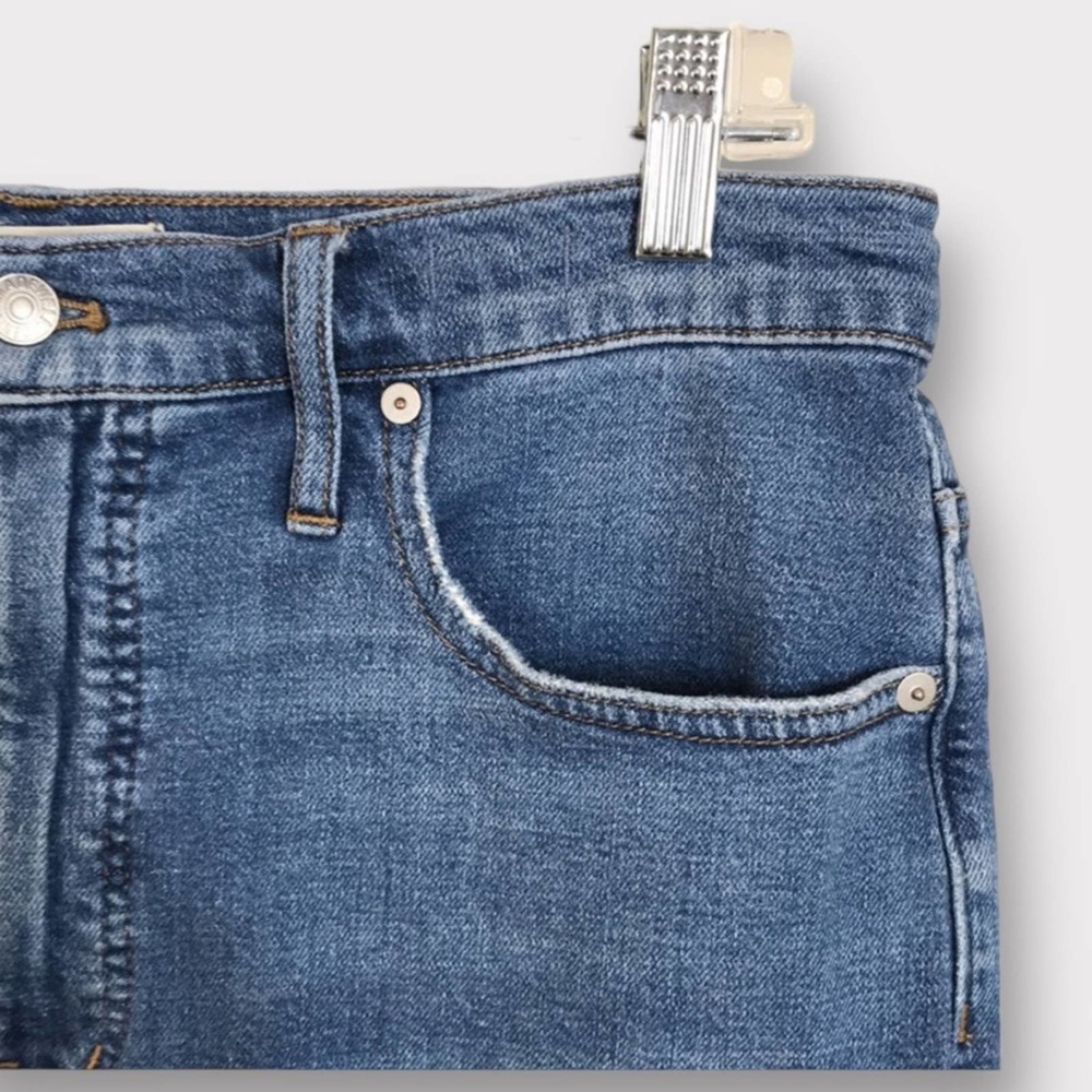 Madewell Women's Slim Demi-Boot Jeans Size 32 NWT Blue Flare High Rise $128 NWT - Picture 7 of 14